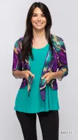 SHORT PURPLE TIE COVERUP  PRINT-C1