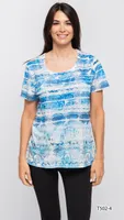 BLUE PATTRENED TOP PRINT 4