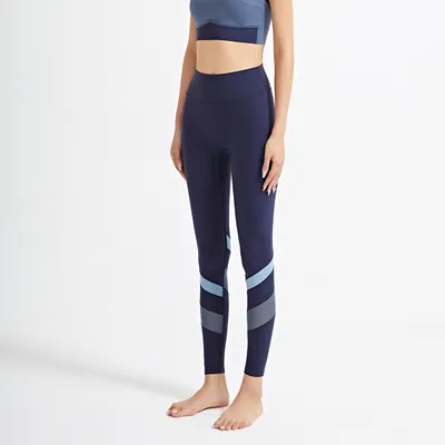 Women'S Slim Yoga Pants Stitching Tight Sexy Peach Sports Fitness