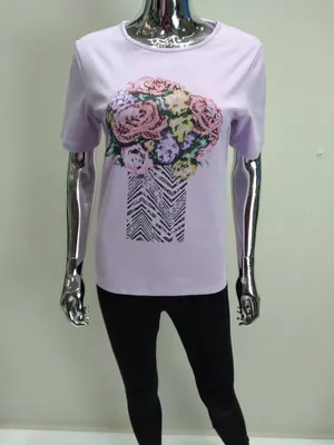 Flower Basket Printed T-shirt