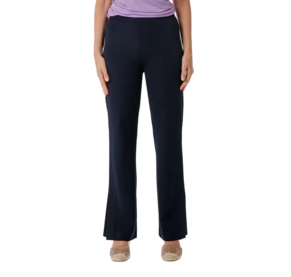 Navy Plain Strachy Stright  Pant