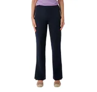 Navy Plain Strachy Stright  Pant