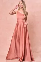 LADIES ONE SHOULDER MAXI DRESS