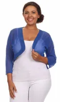 SHORT ROYAL BLUE CARDIGAN/ SCOOPED STYLE