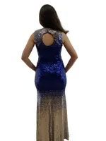 Blue/Silver Sequin Party Dress