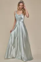 SLEEVELESS COWL NECK SATIN MAXI DRESS