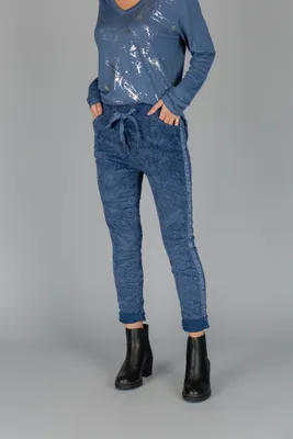 Jeans Colored Pull-on Pants with Pockets