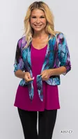 PURPLE  SHORT COVERUP PRINT-C7