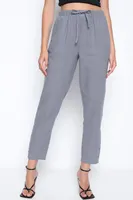 Pull-On Slim Pants With Buttons