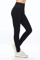 Black Slim Pants with Broad Elastic Waist