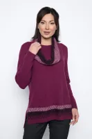 Raspberry Stripe Trim Top