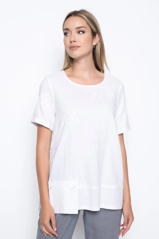 Short Sleeve Top With Zip Pocket