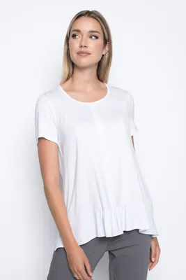 Short Sleeve Ruffle Hem Top