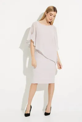 Shimmer Detail Dress with Poncho