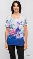 Purple Butterfly print sequin detail top (PRINT 5