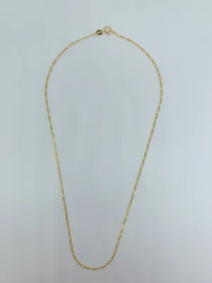 Gold plated sterling silver chain with figaro design
