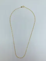 Gold plated sterling silver chain with figaro design