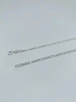 Sterling silver chain with figaro design