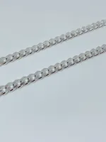 Cuban design sterling silver chain