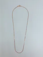 Sterling silver box chain with rose gold plated