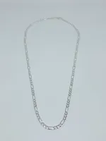 Sterling silver chain Figaro design 4 mm wide