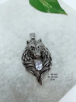 Wolf Stainless steel pendant