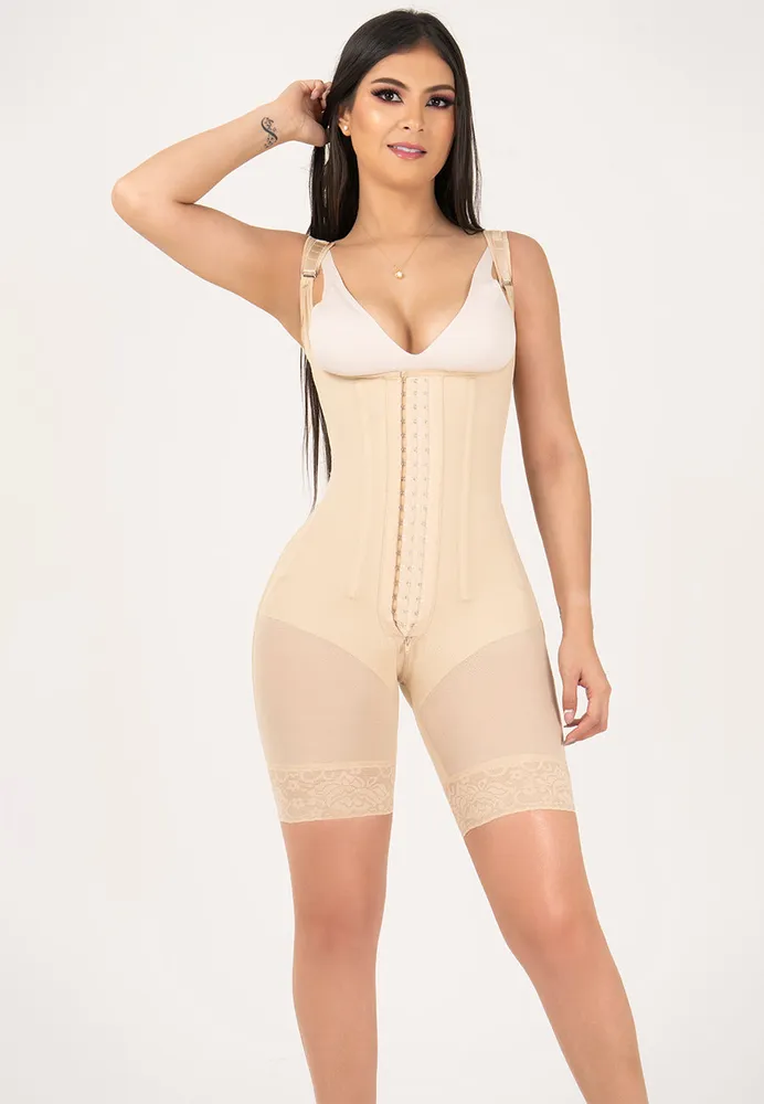 Open Bust Tummy Control Butt Lifter Thigh Slimmer Full Body Sculpting  Compression Shapewear