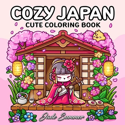 Cozy Japan: Cute Coloring Book for Adults and Teens By Jade Summer