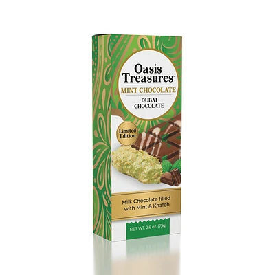Dubai Chocolate Bar Limited Edition Mint by Oasis Treasures (75g)