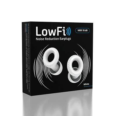 LowFi Silicone Noise Reduction Earplugs (Color Ships Assorted) Includes 3 Ear Tips Sizes