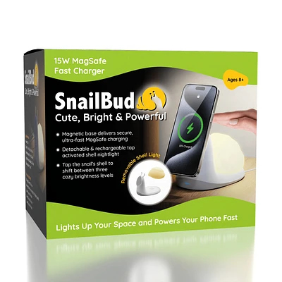 SnailBud Magnetic Phone Charger w/ Removable Snail Shell Light