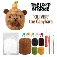 The LOOP Brigade: DIY Mini Crochet Plush Toy Complete Kit For Beginners - Oliver the Capybara