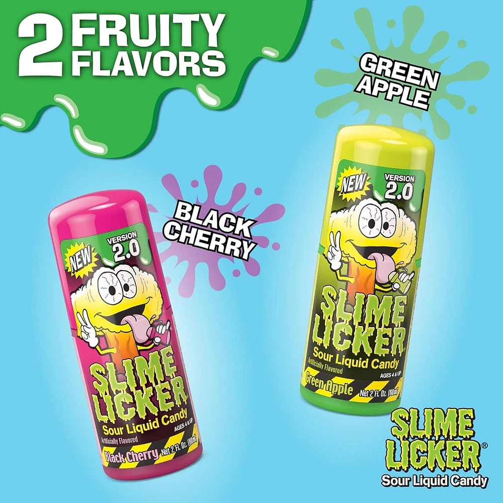 Toxic Waste: Slime Licker 2.0 Version - Green Apple & Black Cherry Roller (Ships Assorted)