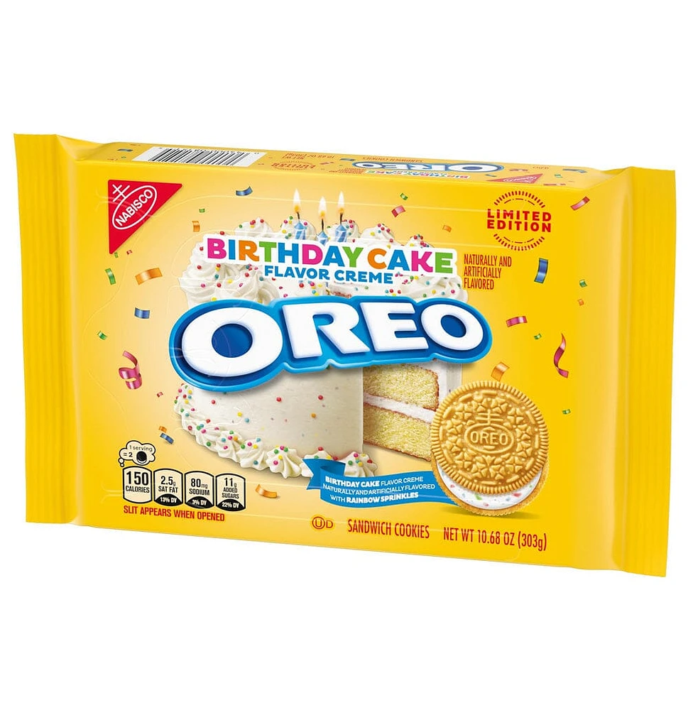 OREO Golden Birthday Cake Creme Sandwich Cookies (10.68oz)
