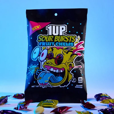 1UP: Sour Bursts Fruit Chews Blue Pack