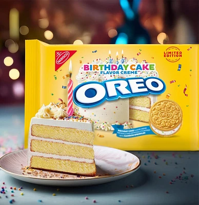 OREO Golden Birthday Cake Creme Sandwich Cookies (10.68oz)