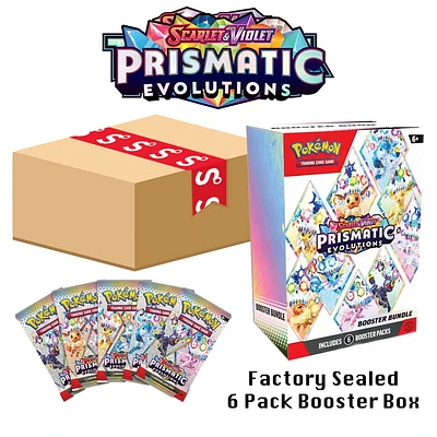 Pokémon TCG: Scarlet & Violet Prismatic Evolutions Factory Sealed Booster Box (6 Packs)