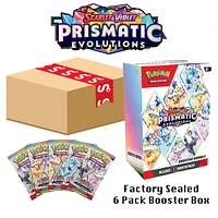 Pokémon TCG: Scarlet & Violet Prismatic Evolutions Factory Sealed Booster Box (6 Packs)