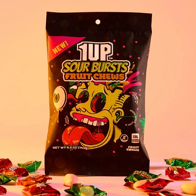 1UP: Sour Bursts Fruit Chews Orange Pack