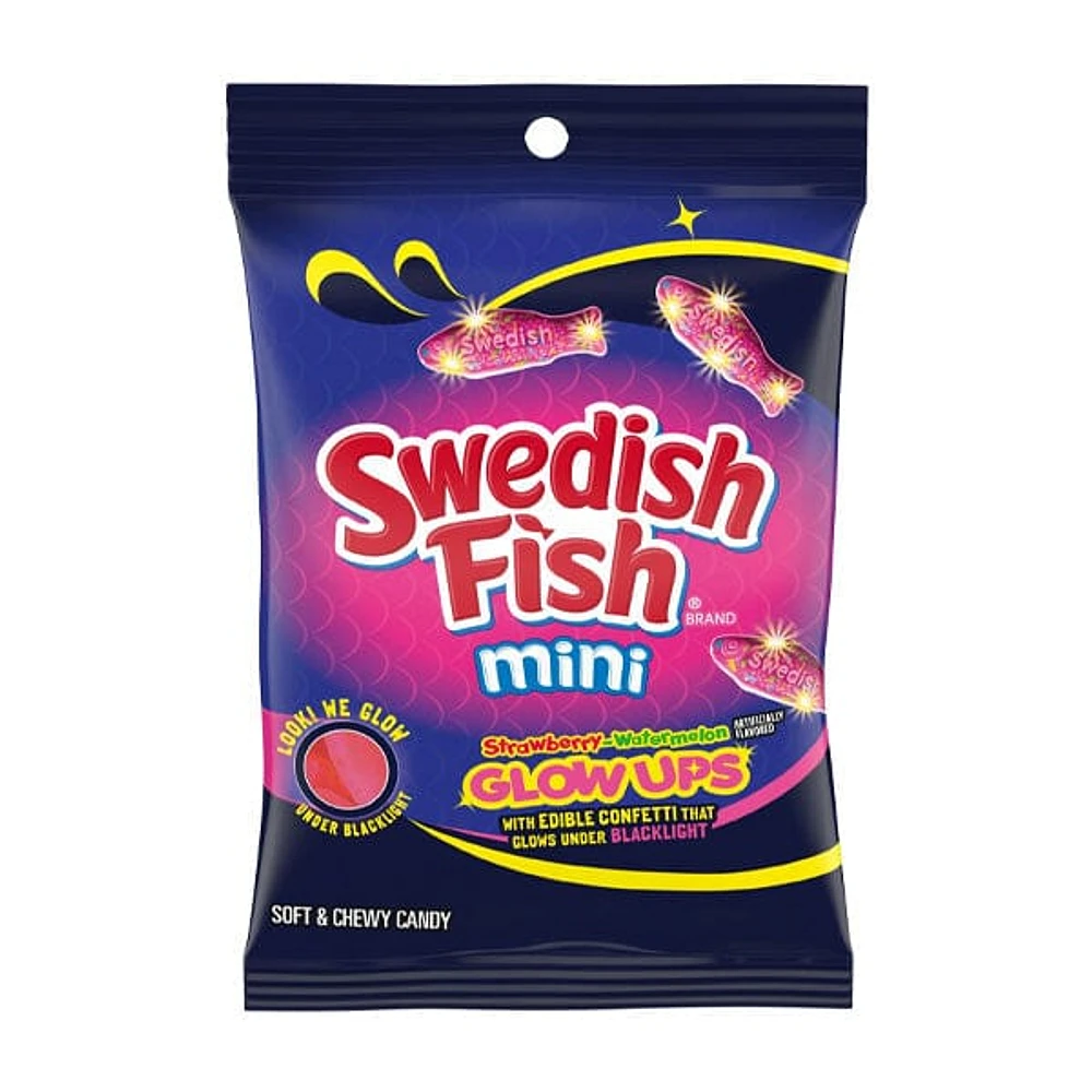 Swedish Fish Mini: Strawberry Watermelon Glow Ups (87g)