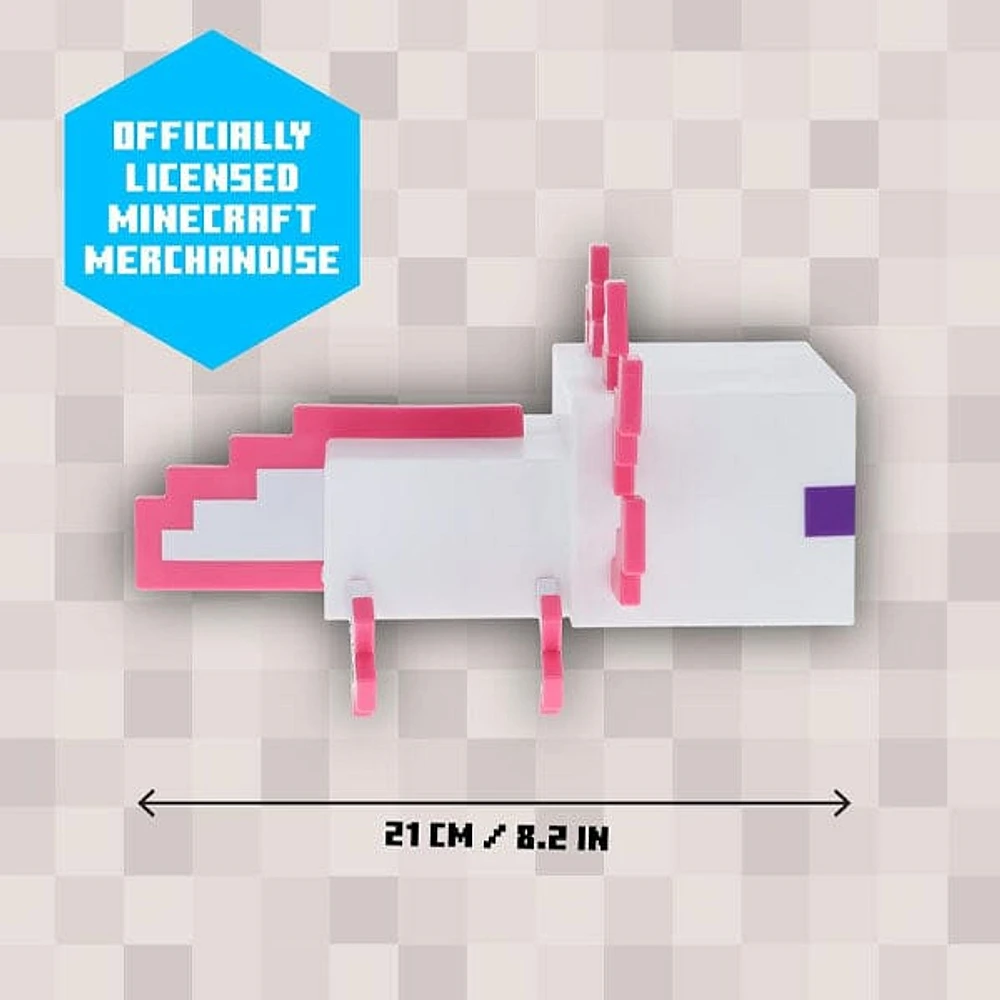 Paladone Minecraft Axolotl 8" 5 Color Novelty Tabletop Touch Lamp