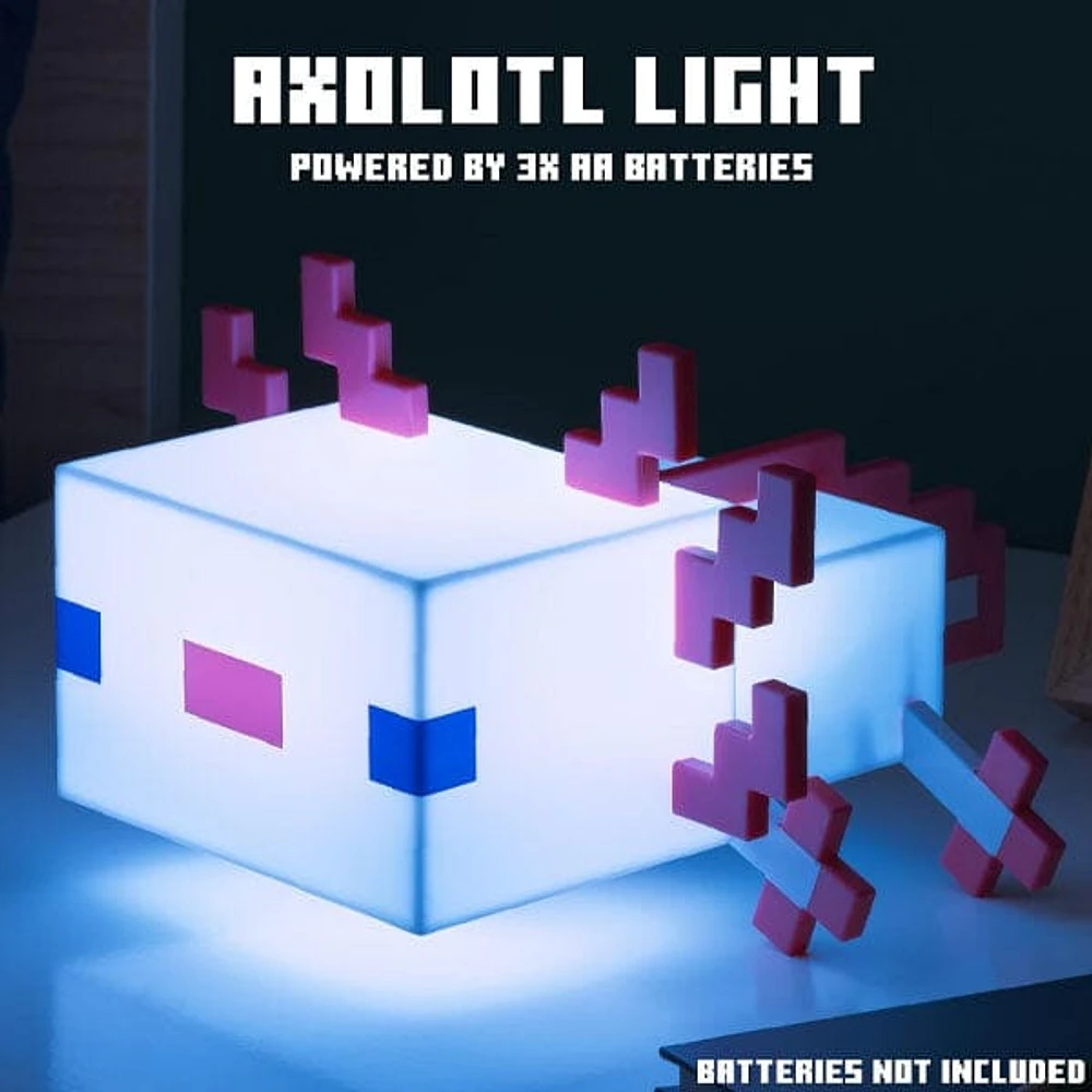 Paladone Minecraft Axolotl 8" 5 Color Novelty Tabletop Touch Lamp
