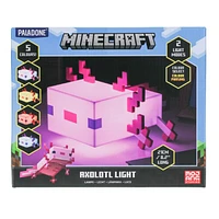 Paladone Minecraft Axolotl 8" 5 Color Novelty Tabletop Touch Lamp