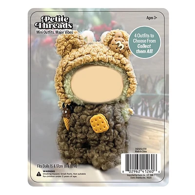Outfit: Bear Costume Onesie for Dolls - Petite Threads