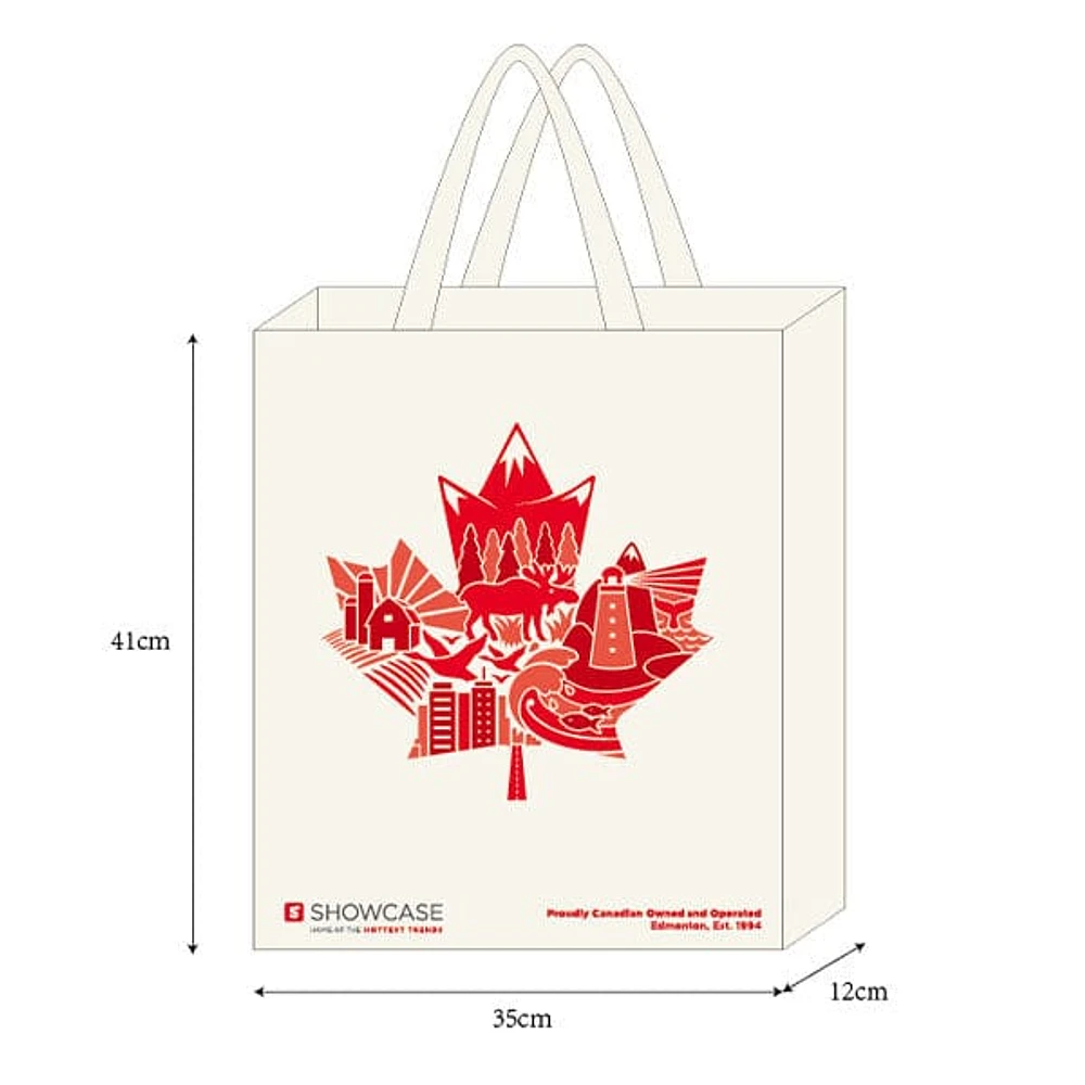 Showcase Exclusive Canada Medium Eco-Friendly Graphic Tote Bag (1pc)