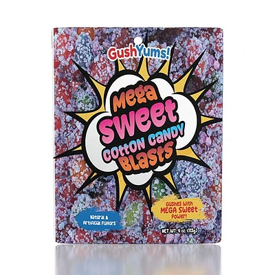 GushYums Mega Sweet Cotton Candy Blasts Gushing Gummy Candy (4oz)