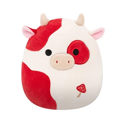 Squishmallows Super Soft Plush Toys 7.5" Claudio The Red Mushroom Cow