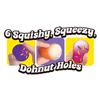Nee Doh Teenie Dohnut Holes Squishy Fidget Stress Ball Toys (6pc) Assorted Colors