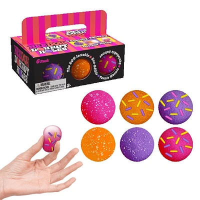 Nee Doh Teenie Dohnut Holes Squishy Fidget Stress Ball Toys (6pc) Assorted Colors