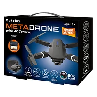 Outplay MetaDrone 4K Dual-Camera RC Drone with Case & Bonus Battery